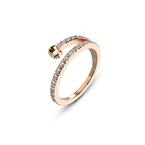 Twisted Tamina Rose Gold Ring Base 7.5mm
