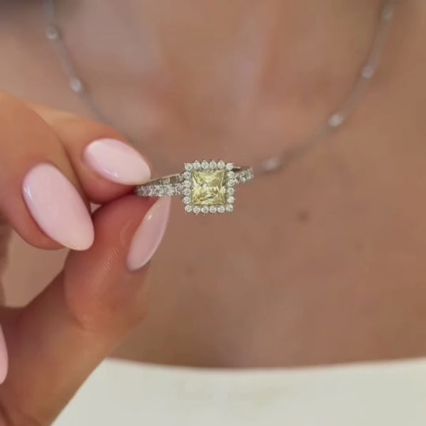 Vivid Vive CZ Antique Lemon Ring