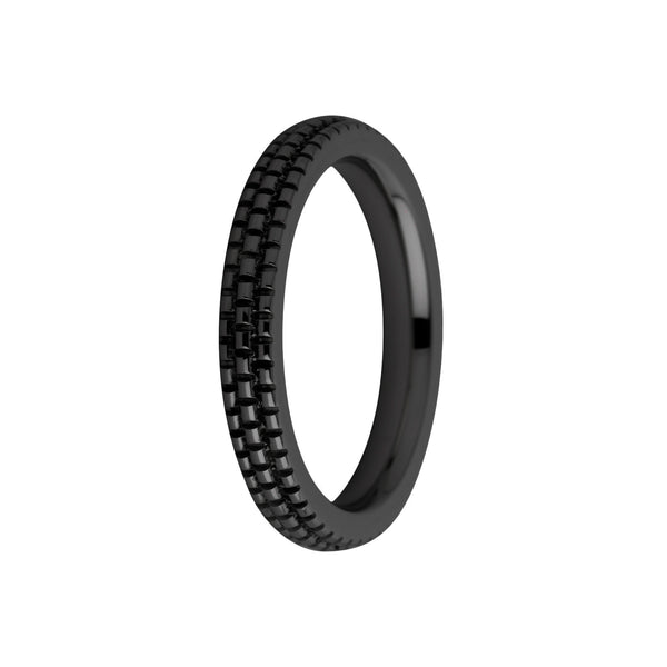 Stackable Sarah Refined Engraved Black💸