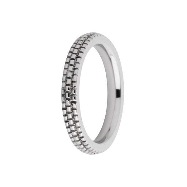 Stackable Sarah Refined Engraved Silver 💸