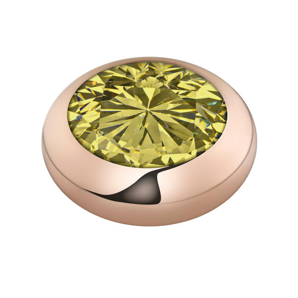 Vivid Collection Top Lime Rose Gold 7mm