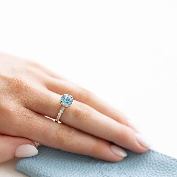 Twisted Tracy CZ Rose Gold Ring Base 3mm