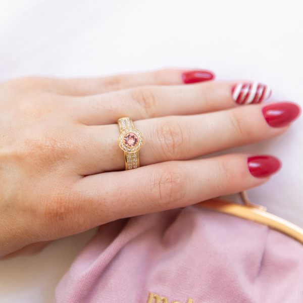 Vivid Radiant Rose Ring